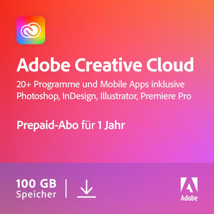Adobe Creative Cloud Individual (1 User, 1 Geräte/User, 12 Monate)
