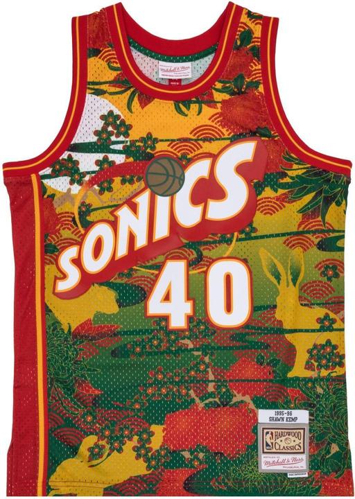 Produktbild Mitchell & Ness Swingman Mesh Jersey Seattle SuperSonics ASIAN Kemp - S (S)