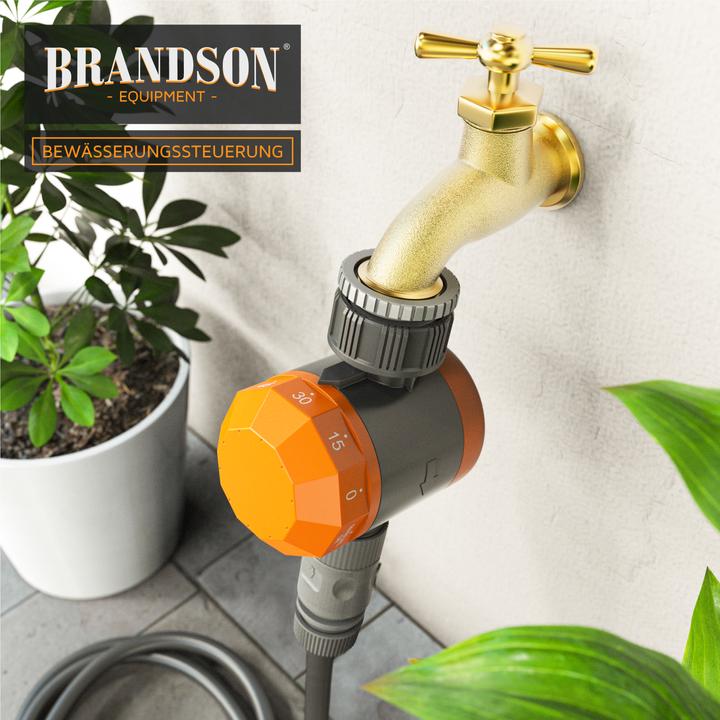 Actual product image Brandson Irrigation control, irrigation timer, water timer, automatic, timer 15 - 120 min. (Water timer, Irrigation valve)