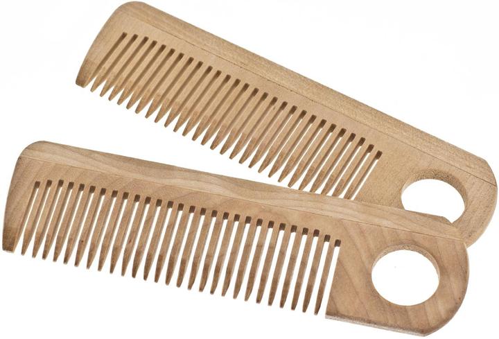 La Mia! Natürlicher Ahorn-Holzkamm für schonendes Kämmen von Haaren und Bart mit Loch