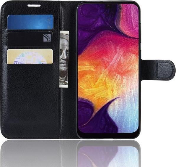 Actual product image MU Classic Litchi Leather Bookcover Series (Samsung Galaxy A30s, Samsung Galaxy A50, Samsung Galaxy A50s)