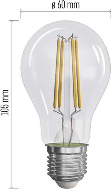 Produktbild Emos LED Lampe Filament A60 / E27 / 5 W (75 W) / 1 060 lm / Neutralweiss (E27, 5 W, 1060 lm, 3 x, A)