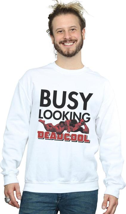 Actual product image Mens Deadpool Busy Looking Deadcool Sweatshirt (L)