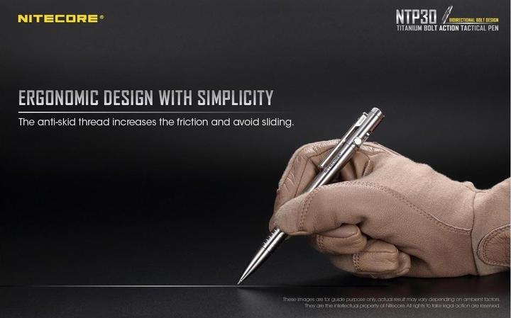 Image du produit Nitecore Stylo en titane NTP30 (Argent, 1 x)