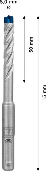 Productafbeelding Bosch Professional Zubehör Expert SDS plus-7X hamerboor, 8 x 50 x 115 mm (8 millimeter)