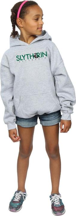Actual product image Girls Slytherin Text Hoodie (116)