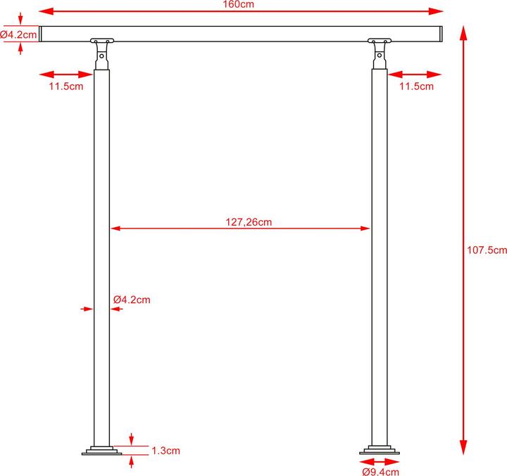 Actual product image Monzana Stair railing (1 pcs.)