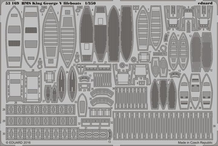 Image du produit Eduard HMS King George V lifeboats pour Tamiya