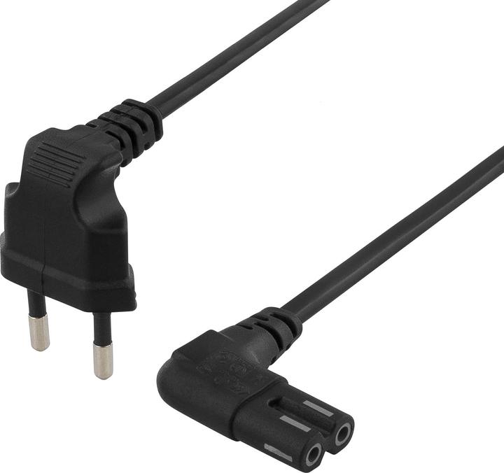 Actual product image Deltaco power cable - Europlug til IE (U/UTP, CAT7, 1 m)