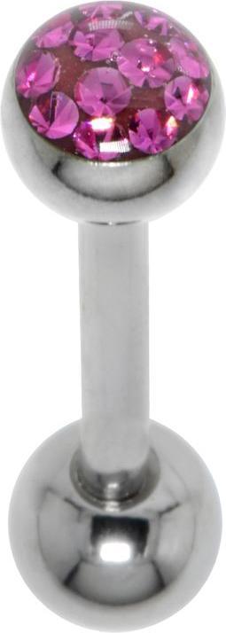 Actual product image Bijouteria Tongue piercing (Crystal, Surgical steel 316L, Epoxy resin)