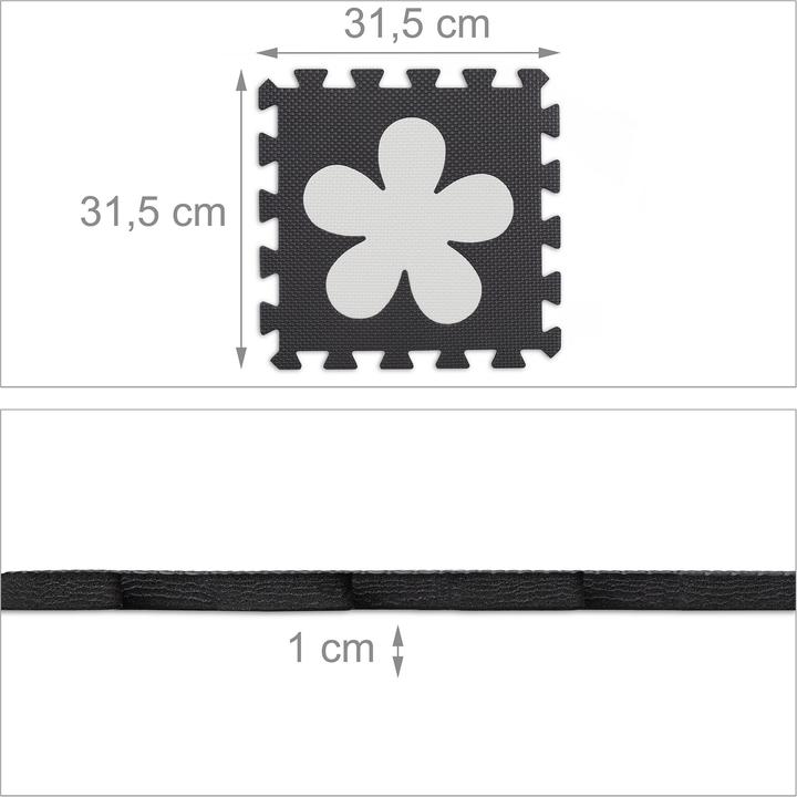 Actual product image Relaxdays Puzzle mat with border and motifs (31.5 x 31.5 x 1 cm)