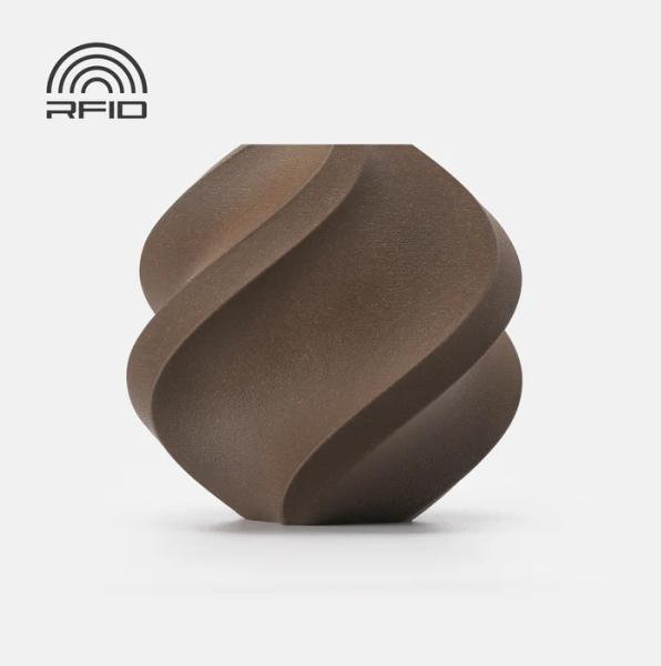 Actual product image Bambu Lab - PLA Wood - Black Walnut - 1.75mm (PLA, 1.75 mm, Brown)