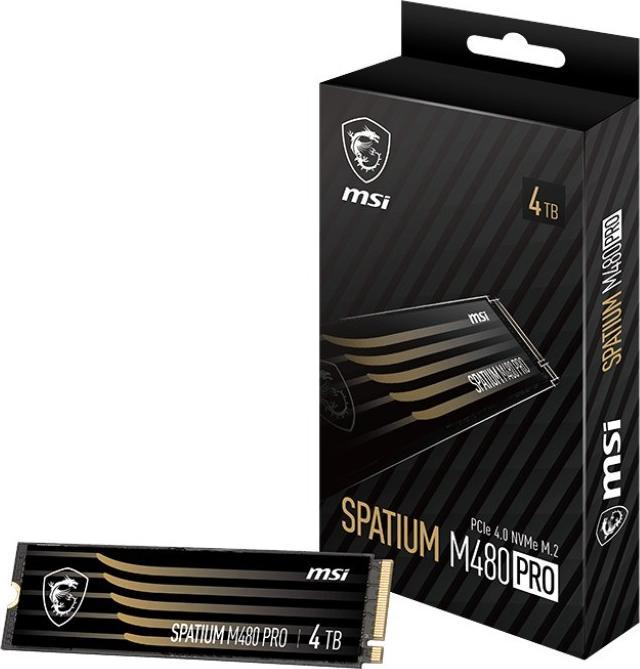 Actual product image MSI SPATIUM M480 PRO PCIe 4.0 NVMe M.2 4TB (4000 GB, M.2 2280)