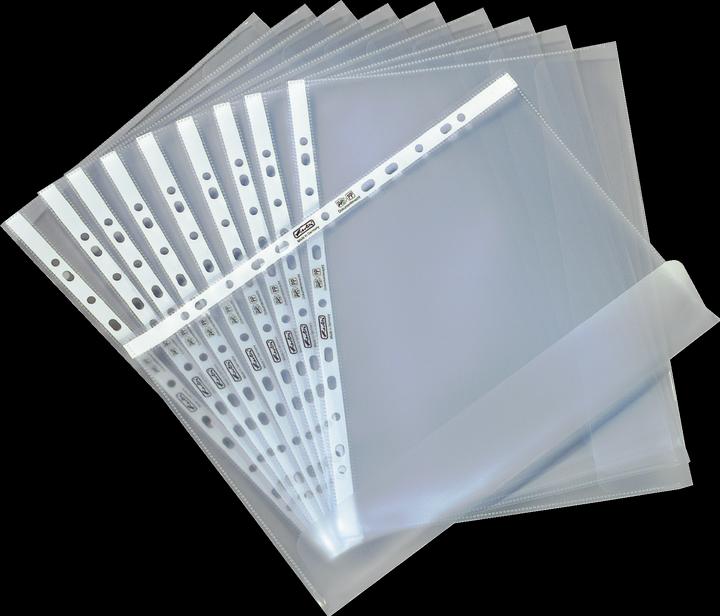 Actual product image Herlitz Brochure cover with flap, A4, grained 0.12 mm, made of PP film, open at the side with flap (A4, 10 x)