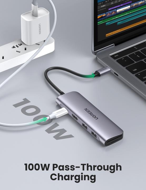 Produktbild Ugreen USB-C Hub 6in1 (USB-C, 6 Ports)