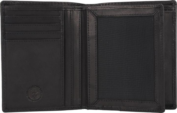 Actual product image Greenburry Pure Black wallet RFID protection leather 10.5 cm