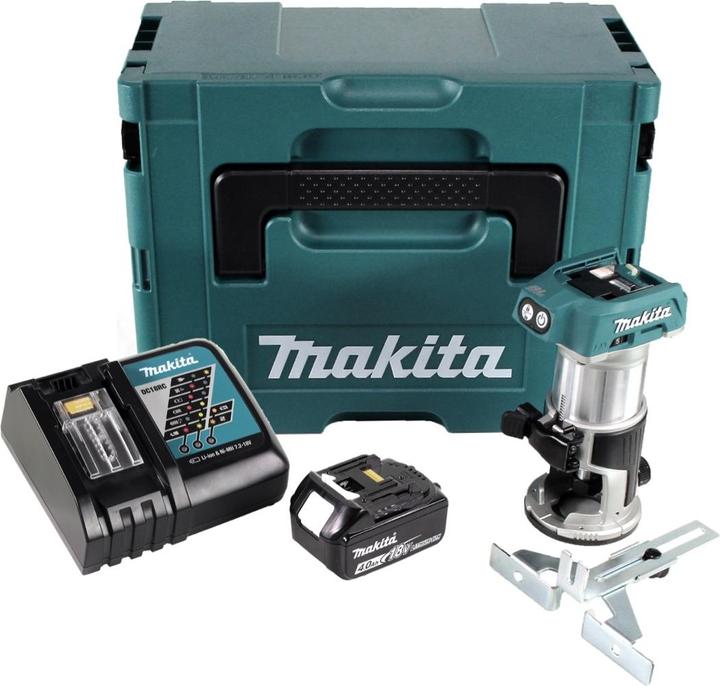 Produktbild Makita DRT 50 RM1J Akku Multifunktionsfräse brushless 18V + 1x Akku 4,0 Ah + Schnellladegerät im