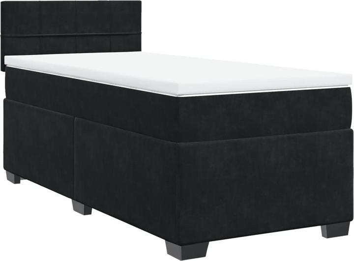 Actual product image VidaXL Bo x sprung bed with mattress 90 x 190 cm velvet (90 x 190 cm, 90 x 190 cm)