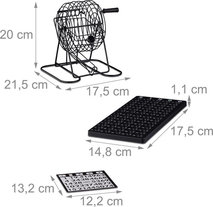 Image du produit Relaxdays Jeu de bingo avec tambour de tirage (Anglais)