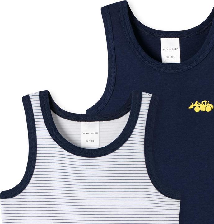 Produktbild Schiesser 6er Pack Kids Boys Feinripp Organic Cotton Unterhemd (140)