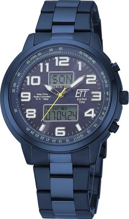 Immagine prodotto ETT EGS-11445-32M Orologio Solar Drive Radio Control Hunter II Uomo 48mm 10ATM (Orologio digitale, Orologio da polso analogico, Orologio radiocontrollato, 48 mm)