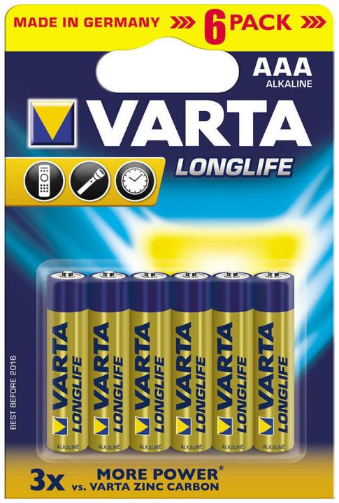 Immagine prodotto Varta Longlife Extra - Batteria 6 x AAA - Alcalina (6 pz., AAA)
