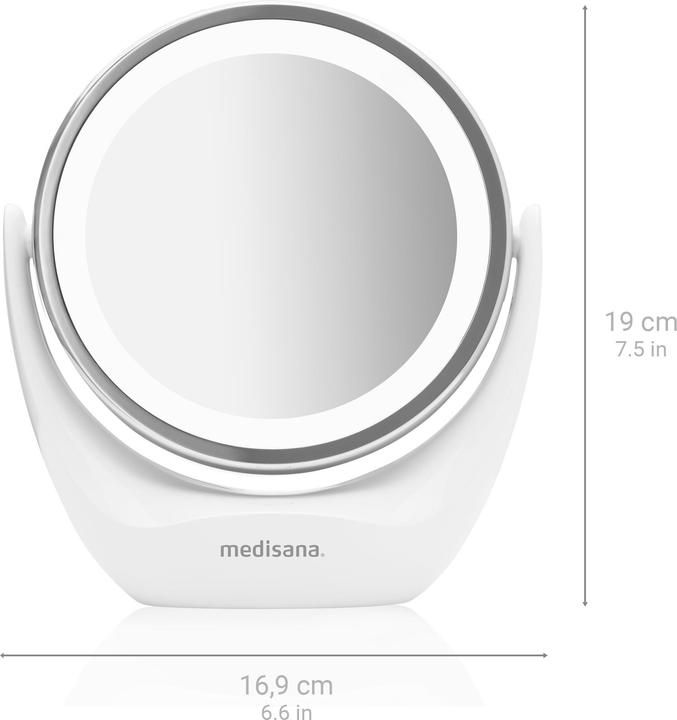 Actual product image Medisana CM 835 2in1 Cosmetic mirror, Ø 12 cm