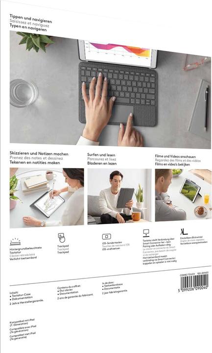 Actual product image Logitech Combo Touch (Eng. Int., iPad 2019 (7th gene), iPad 2020 (8. Gen), iPad 2021 (9th Gen))