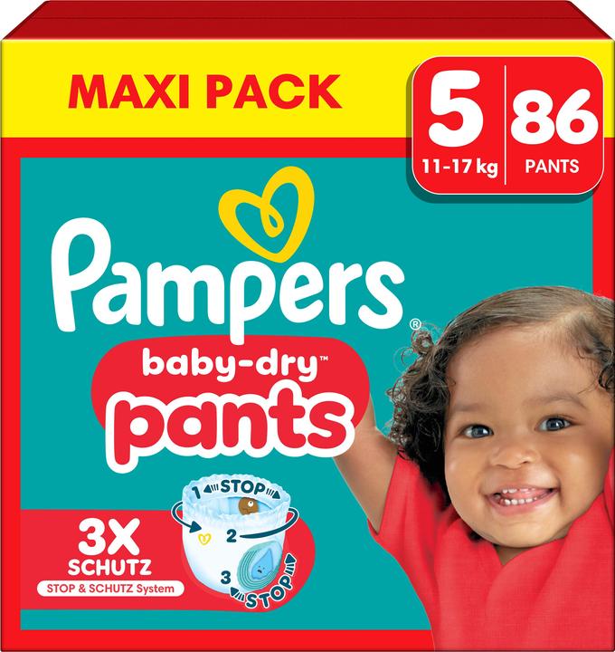 Image du produit Pampers Baby-Dry Pants (Taille 5, Pack semi-mensuel, 86 pièce(s))