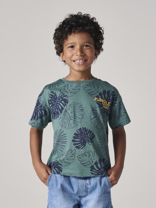 Immagine prodotto Vertbaudet Jungen T-Shirt mit grafischem Dschungelprint, Recycling-Baumwolle (86)