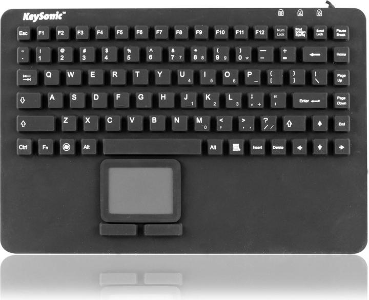 Produktbild KeySonic KSK-5230 IN Silikontastatur mit Touchpad wasserdicht antimikrobisch Industrietastatur hitzebestae... (US, Kabelgebunden)
