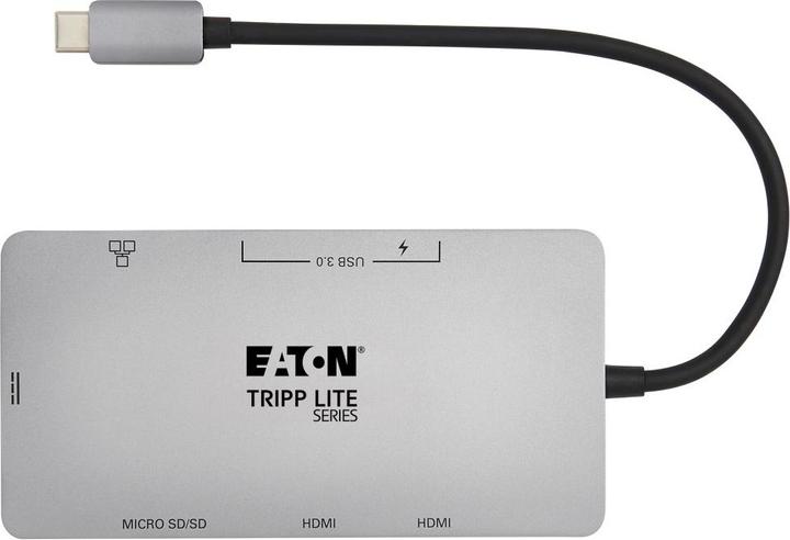 Produktbild Eaton USB-C Dock Dual Display - 4K 60Hz HDMI USB 3.2 Gen 1 USB-A Hub GbE Memory Card 100W (USB-C, 3 Ports)
