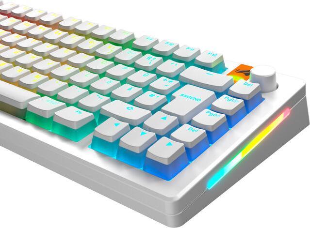 Immagine prodotto Glorious Aura V3 Keycaps, ISO Layout (DE), PBT, Doubleshot - Weiss