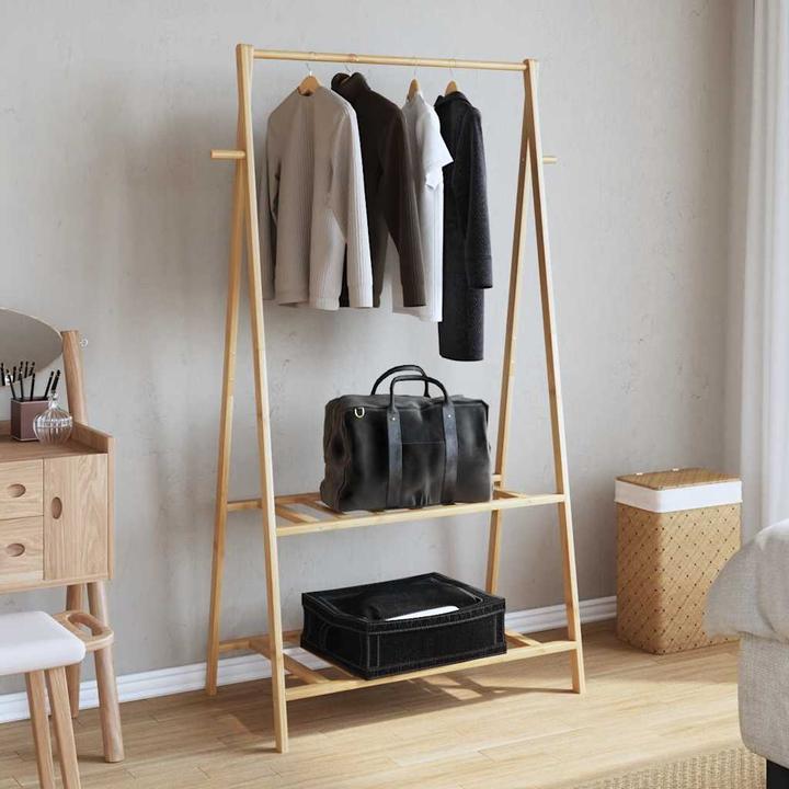 Immagine prodotto VidaXL Appendiabiti con ripiani 96x45,5x150,5 cm in bambù