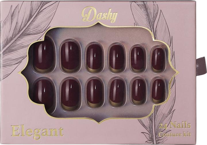 Dashy Nails - Elegant (Kunstnägel, Burgund)