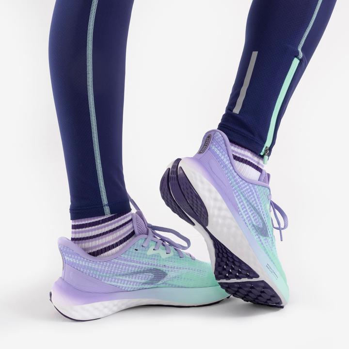 Produktbild Kiprun Lauftights lang Kinder Reissverschluss - Dry+ 900 dunkelblau/grün (6, 7, 8)