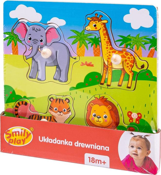 Produktbild Smily Spielen Spielen Holzpuzzle ZOO-Puzzle 4-tlg (4 Teile)