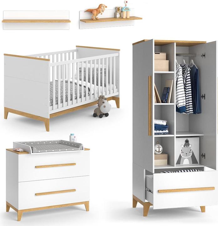 Produktbild VitaliSpa Malia (Kinderkleiderschrank, Babybett, Wickelkommode)