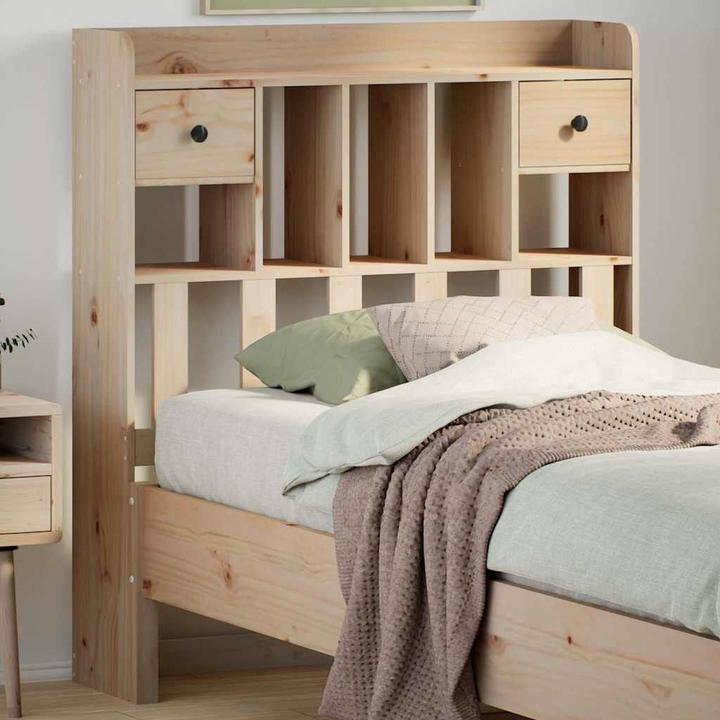 Image du produit VidaXL Tête de lit Tête de lit avec espace de rangement 90cm pin massif