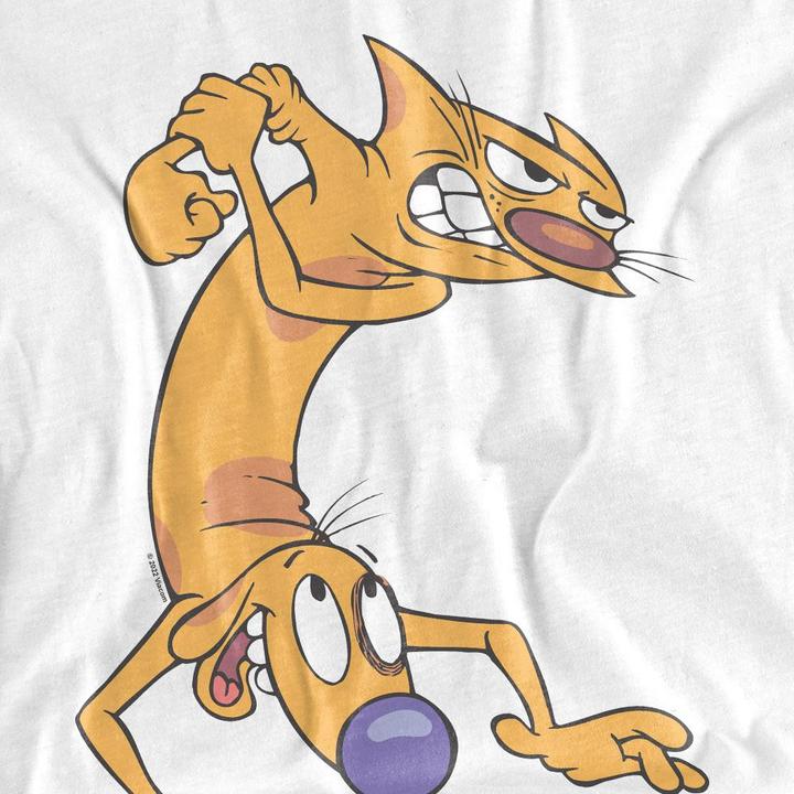 Actual product image CatDog Unisex Adult Ready To Fight T-Shirt (L)
