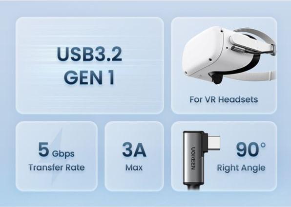 Produktbild Ugreen USB C – USB C (5 m, USB 3.2 Gen 1)