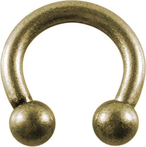 Immagine prodotto Star Piercing Bilanciere circolare in oro vecchio con due sfere (senza ottone, Acciaio chirurgico 316L)