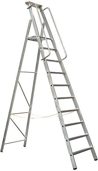 Image du produit Zarges Escabeau en aluminium avec grande plate-forme (Échelle deux plans, 388 cm)