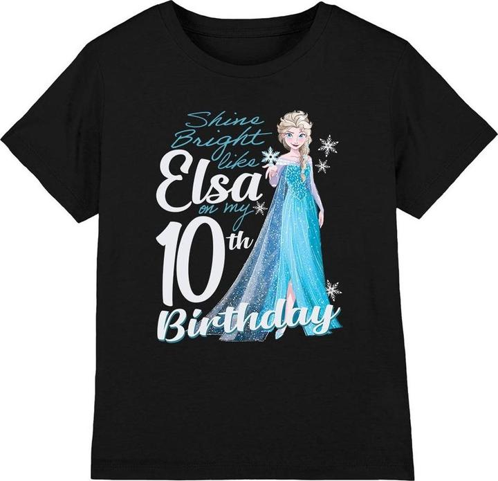 Immagine prodotto Disney Frozen Bright Like Elsa Maglietta 10° Compleanno Bambini (140)