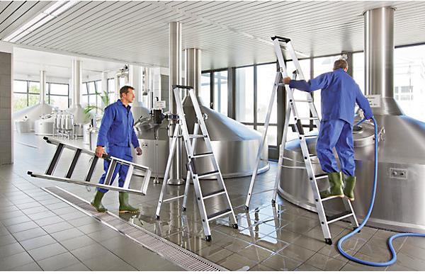 Actual product image Munk Stepladder with steps, double-sided access with clip-step R13 2x8 steps (Stepladder, 2.50 cm)