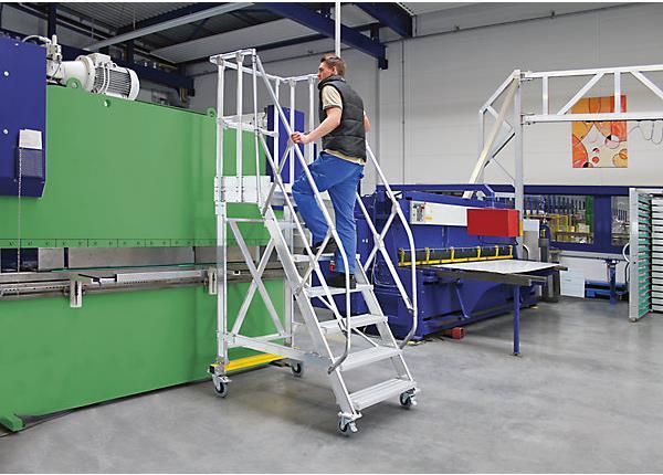 Produktbild Munk Plattformtreppe fahrbar 60° Stufenbreite 800 mm 11 Stufen (Plattformleiter, 80 cm)