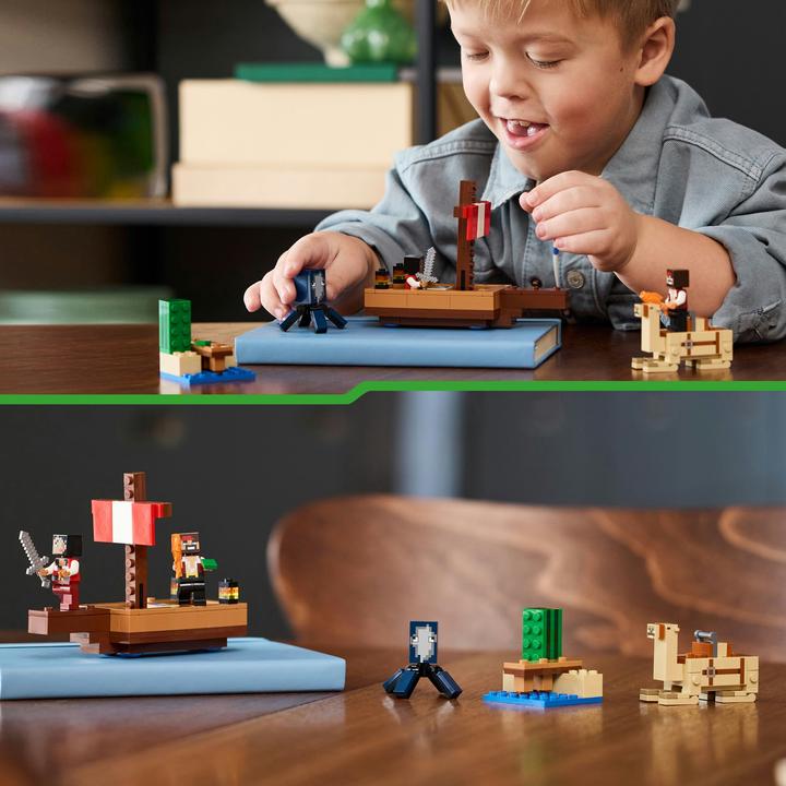 Image du produit LEGO Le voyage en bateau pirate (21259, LEGO Minecraft)
