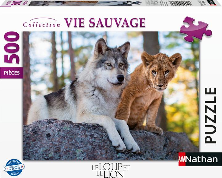 Produktbild Nathan Puzzle 500 pieces The Wolf and the Lion (500 Teile)