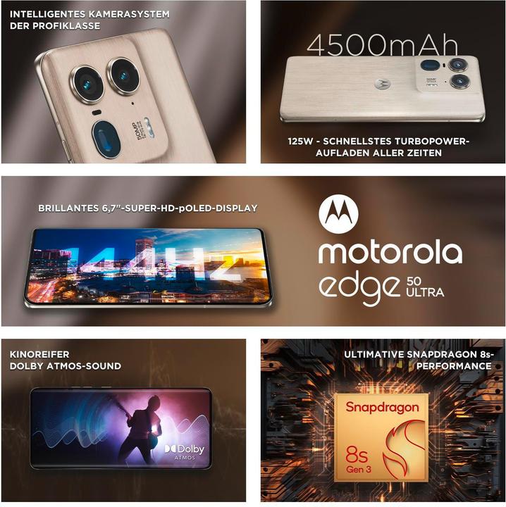 Actual product image Motorola Edge 50 Ultra (1000 GB, Nordic Wood, 6.70", SIM + eSIM, 64 Mpx, 5G)