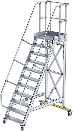 Produktbild Munk Plattformtreppe fahrbar 60° Stufenbreite 800 mm 11 Stufen (Plattformleiter, 80 cm)